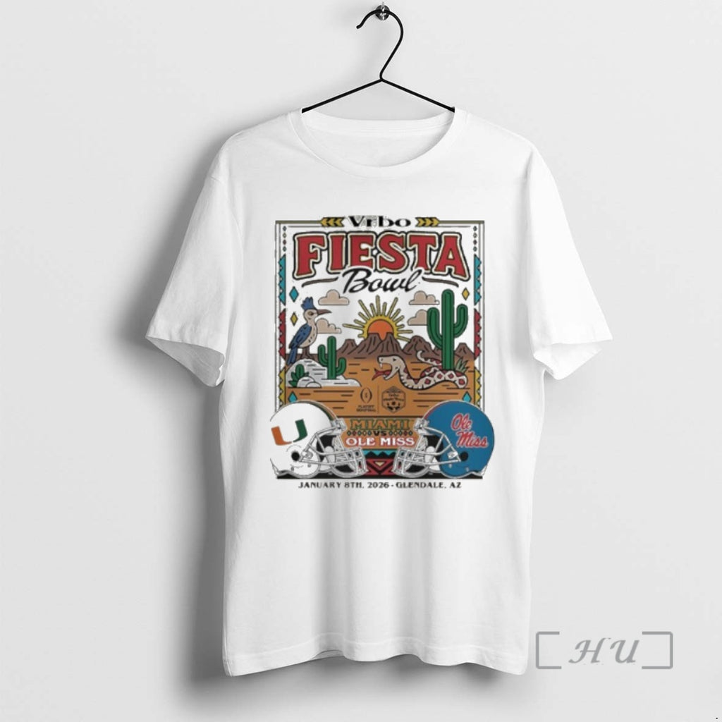 Officials Vrbo Fiesta Bowl Miami Ole Miss January 8th 2026 T-Shirts, Hoodie, Sweatshirt | PopFlextees.com