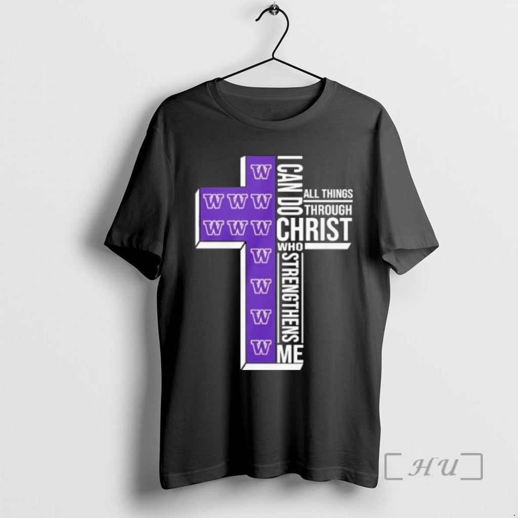 Officials Washington Basketball Logo I Can Do All Things Through Christ Who Strengthens Me Premium T-Shirts, Hoodie,...
