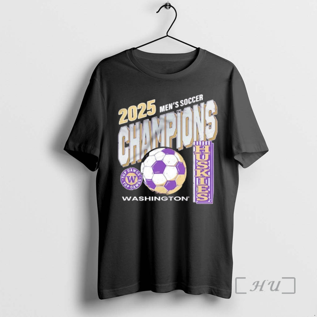 Officials Washington Huskies 2025 Ncaa Mens Soccer Champions T-Shirts, Hoodie, Sweatshirt | PopFlextees.com