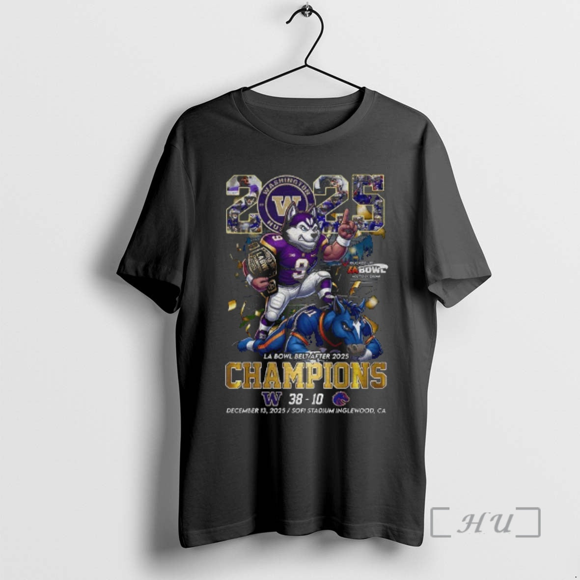 Officials Washington Huskies Beat Boise State Broncos La Bowl Belt After 2025 Champions Premium T-Shirts, Hoodie, Sweatshirt