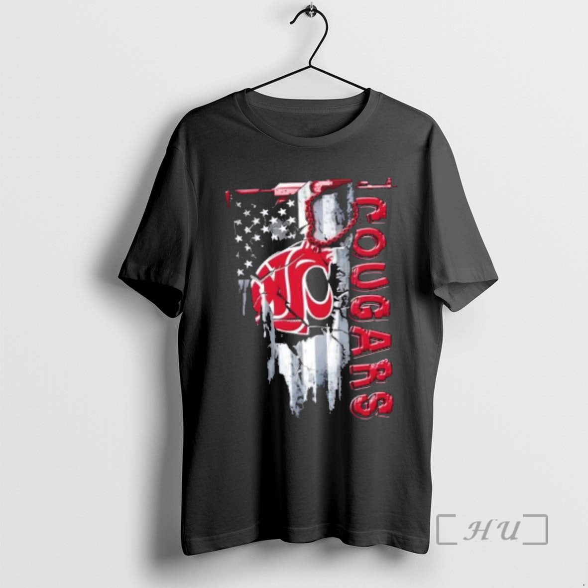 Officials Washington State Cougars Football Battle Shattered Usa Flag Rip Design Premium T Shirts Sweater Hoodie, Sweatshirt