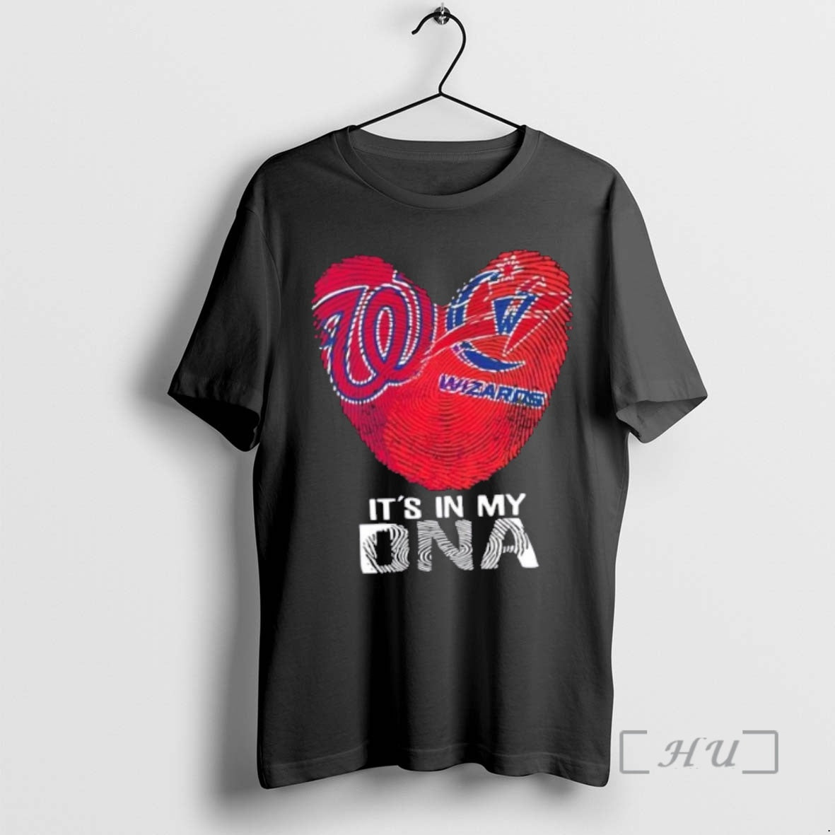 Officials Washington Sports Nationals X Wizards Its In My Dna Fingerprint Heart Premium T Shirts Hoodie, Sweatshirt