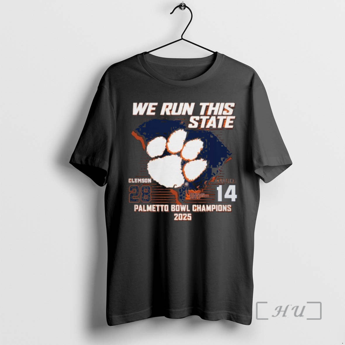 Officials We Run This State Clemson Tigers 28 14 Carolina Palmetto Bowl Champions Premium T-Shirts, Hoodie, Sweatshirt