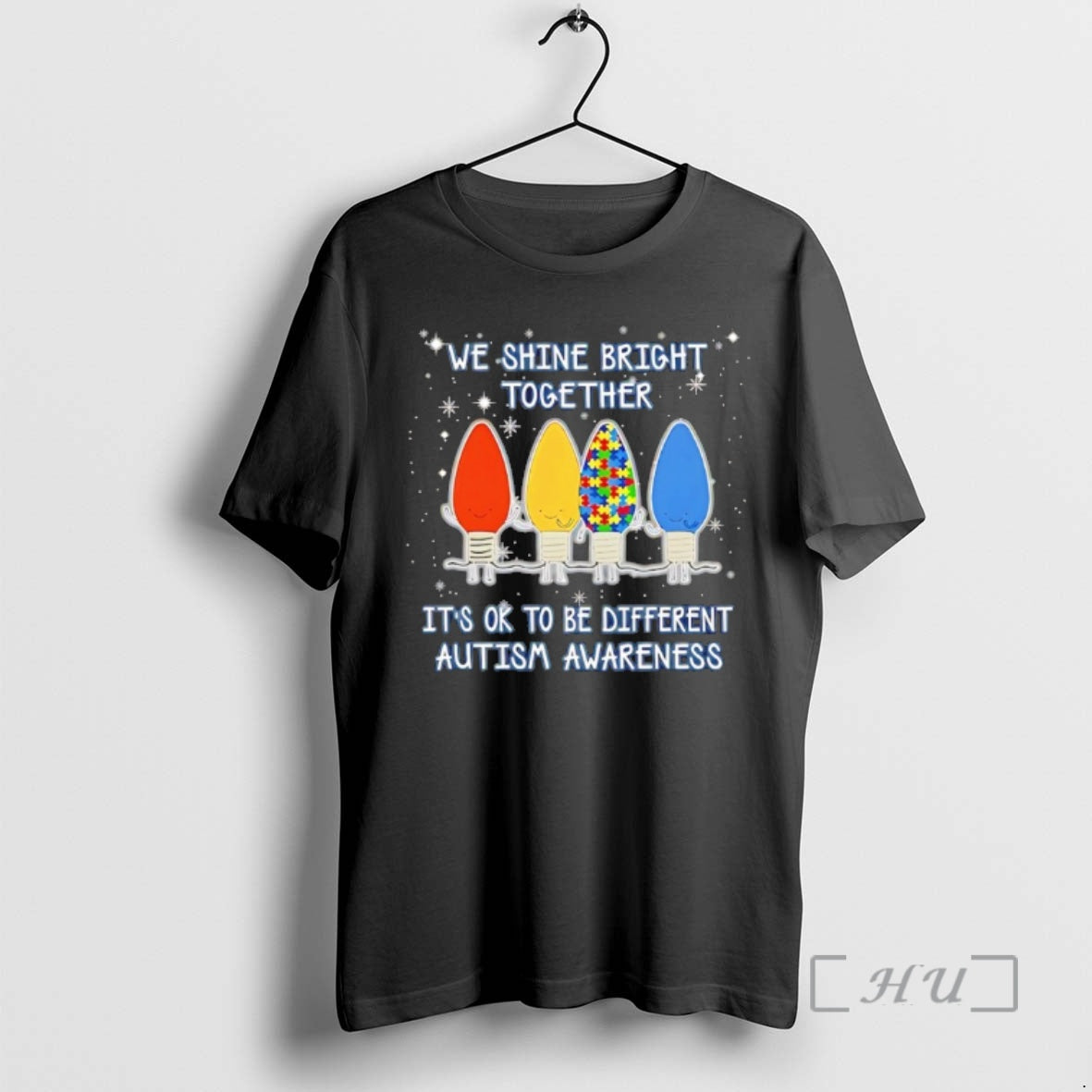 Officials We Shine Bright Together Its Ok To Be Different Autism Awareness Christmas Autism Premium T-Shirts, Hoodie,...