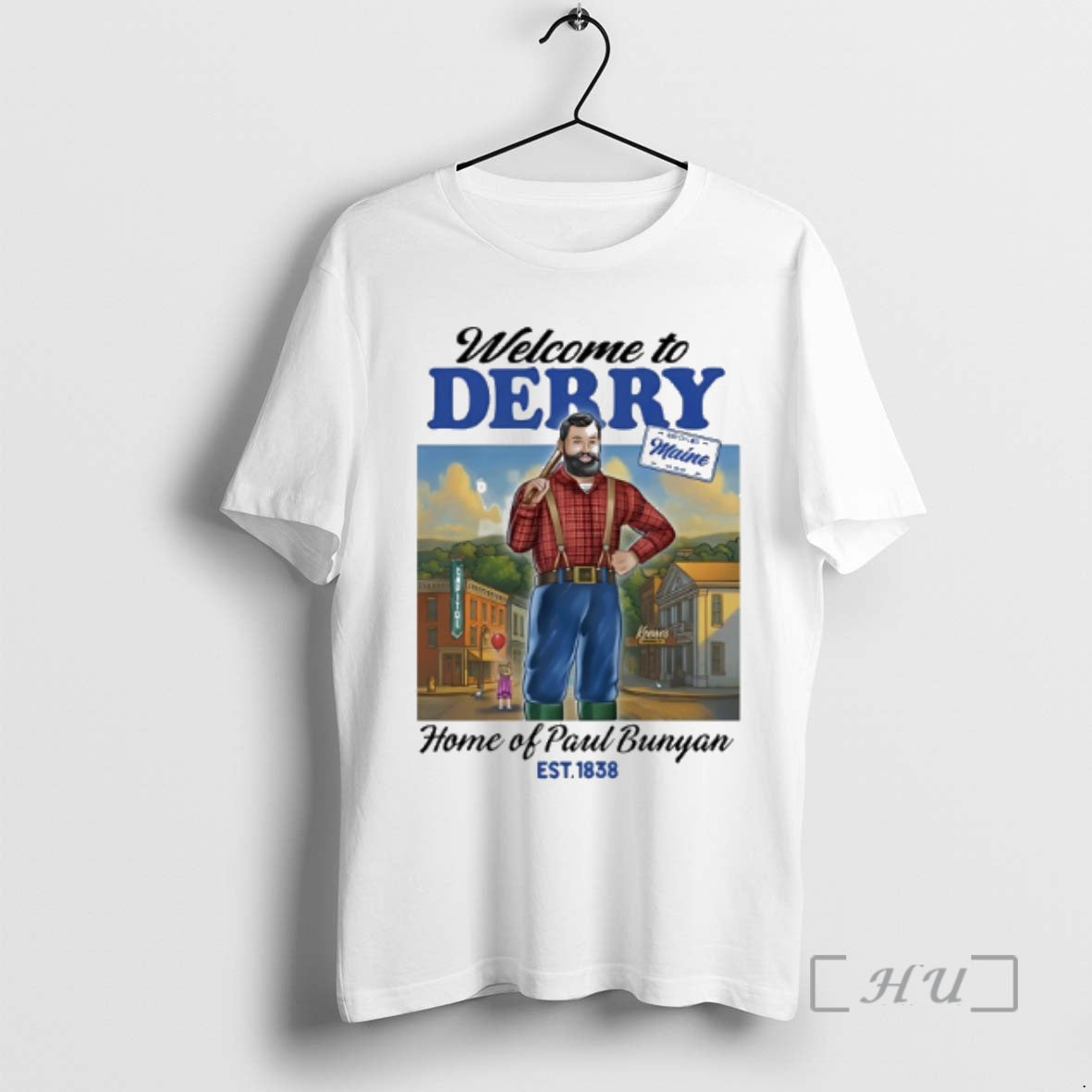 Officials Welcome To Derry Home Of Paul Bunyan Est 1838 T-Shirts, Hoodie, Sweatshirt | PopFlextees.com