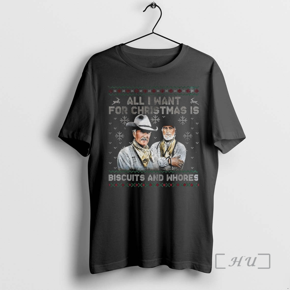 Officials Western Cowboy Biscuits And Whores All I Want For Christmas Premium T Shirts Sweater Hoodie, Sweatshirt