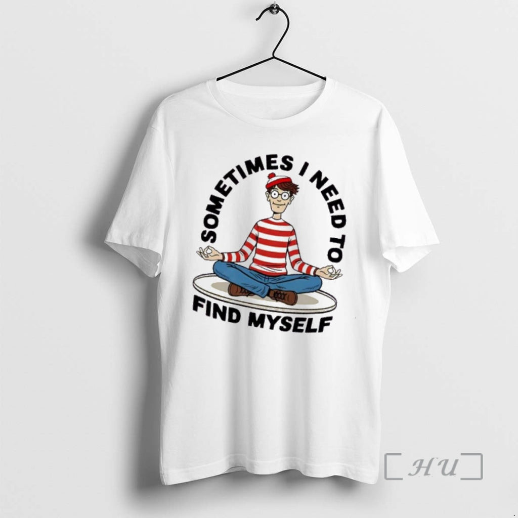 Officials Wheres Wally Sometimes I Need To Find Myself Caricature T-Shirts, Hoodie, Sweatshirt | PopFlextees.com