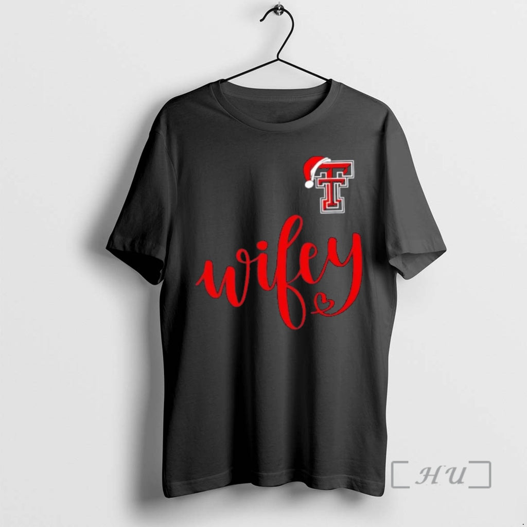 Officials Wifey Texas Tech Red Raiders Santa Hat Merry Christmas T-Shirts, Hoodie, Sweatshirt | PopFlextees.com