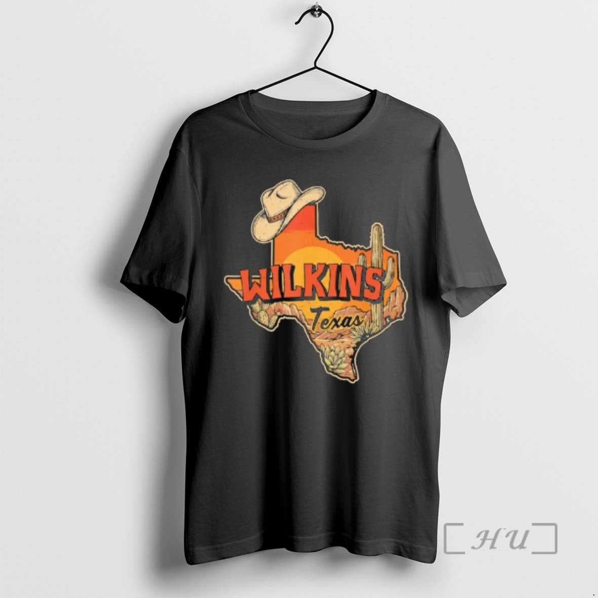 Officials Wilkins Texas Vintage Cowboy Hat Desert Cactus Sunset T-Shirts, Hoodie, Sweatshirt | PopFlextees.com