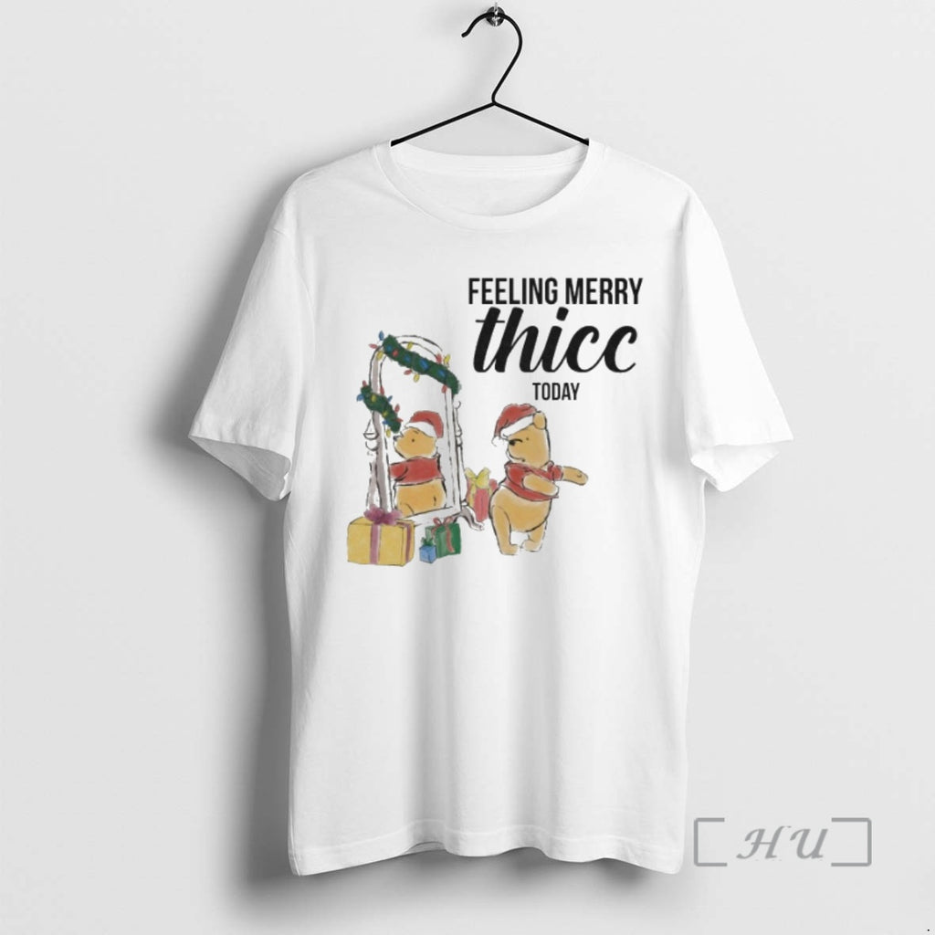 Officials Winnie The Pooh Feeling Merry Christmas Thic Today T-Shirts, Hoodie, Sweatshirt | PopFlextees.com