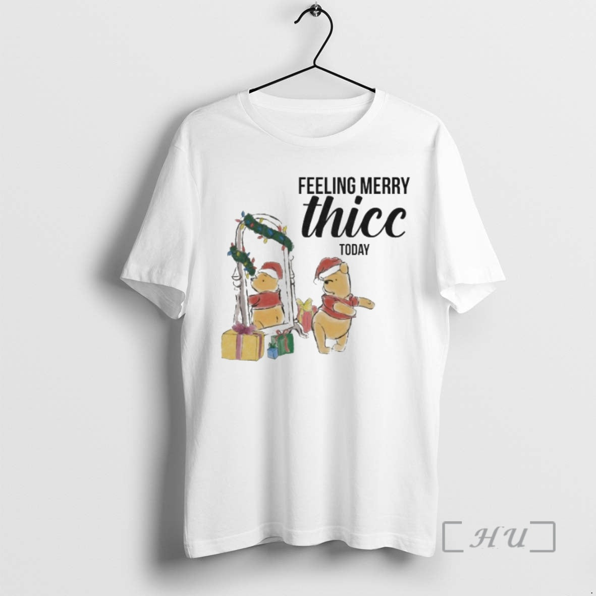 Officials Winnie The Pooh Feeling Merry Christmas Thic Today T-Shirts, Hoodie, Sweatshirt | PopFlextees.com