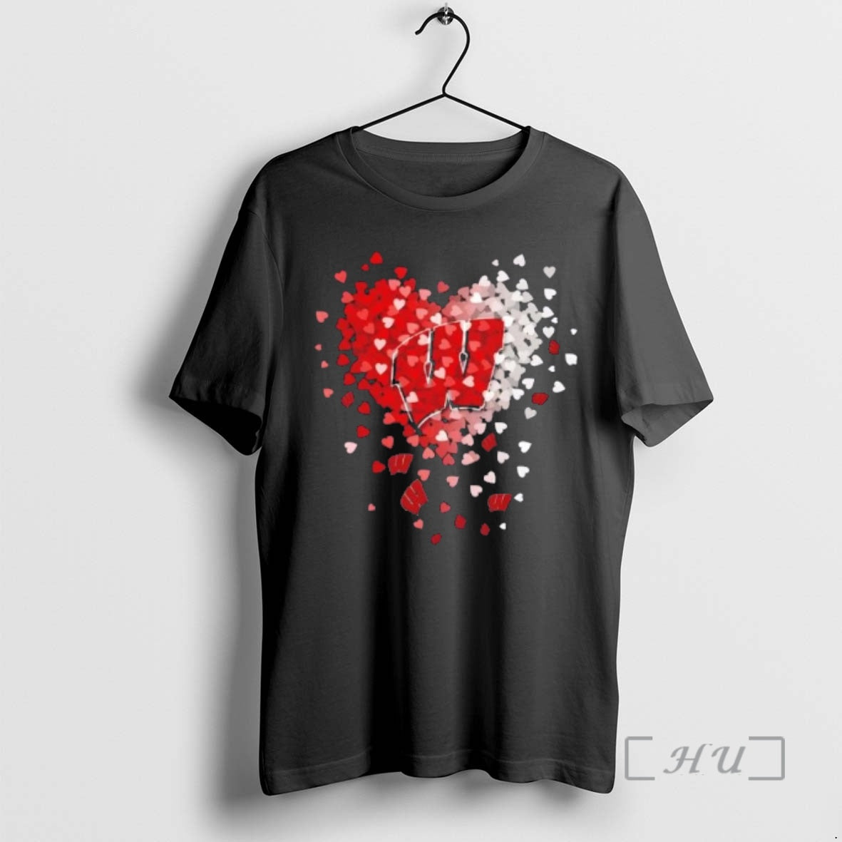 Officials Wisconsin Badgers Football Fans Hearts And Soul T-Shirts, Hoodie, Sweatshirt | PopFlextees.com