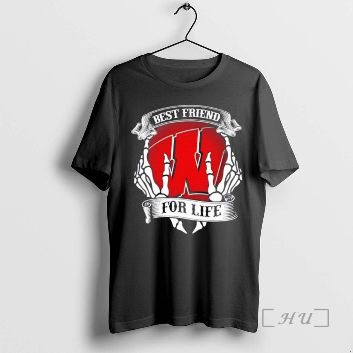 Officials Wisconsin Badgers Best Friend For Life Hands Bones T-Shirts, Hoodie, Sweatshirt | PopFlextees.com