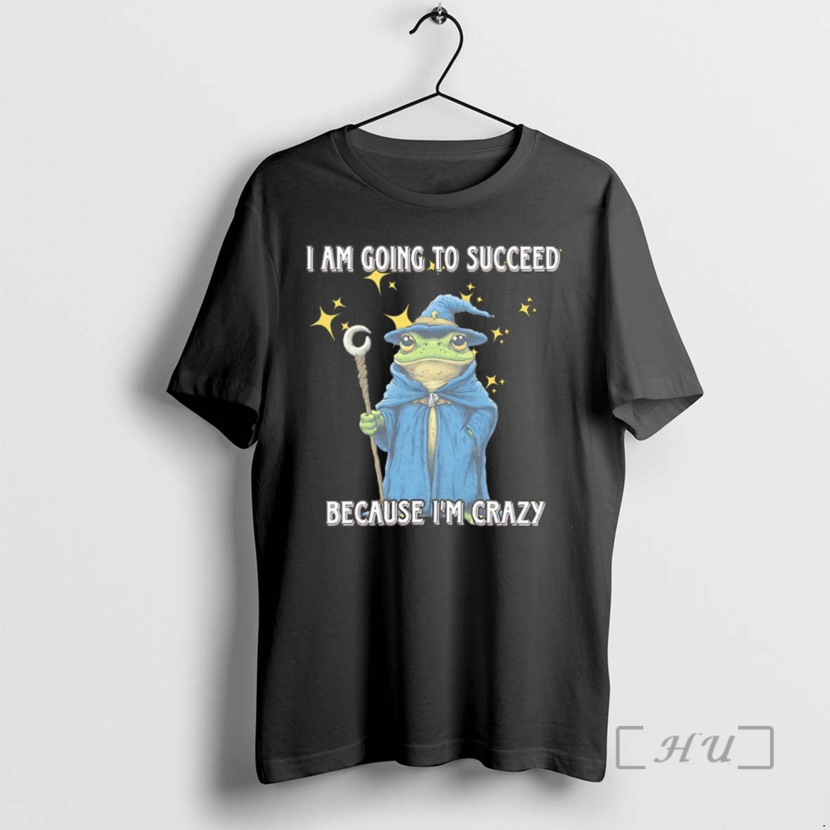 Officials Wizard Frog I Am Going To Succeed Because Im Crazy Christmas Premium T Shirts Hoodie, Sweatshirt | PopFlextees.com