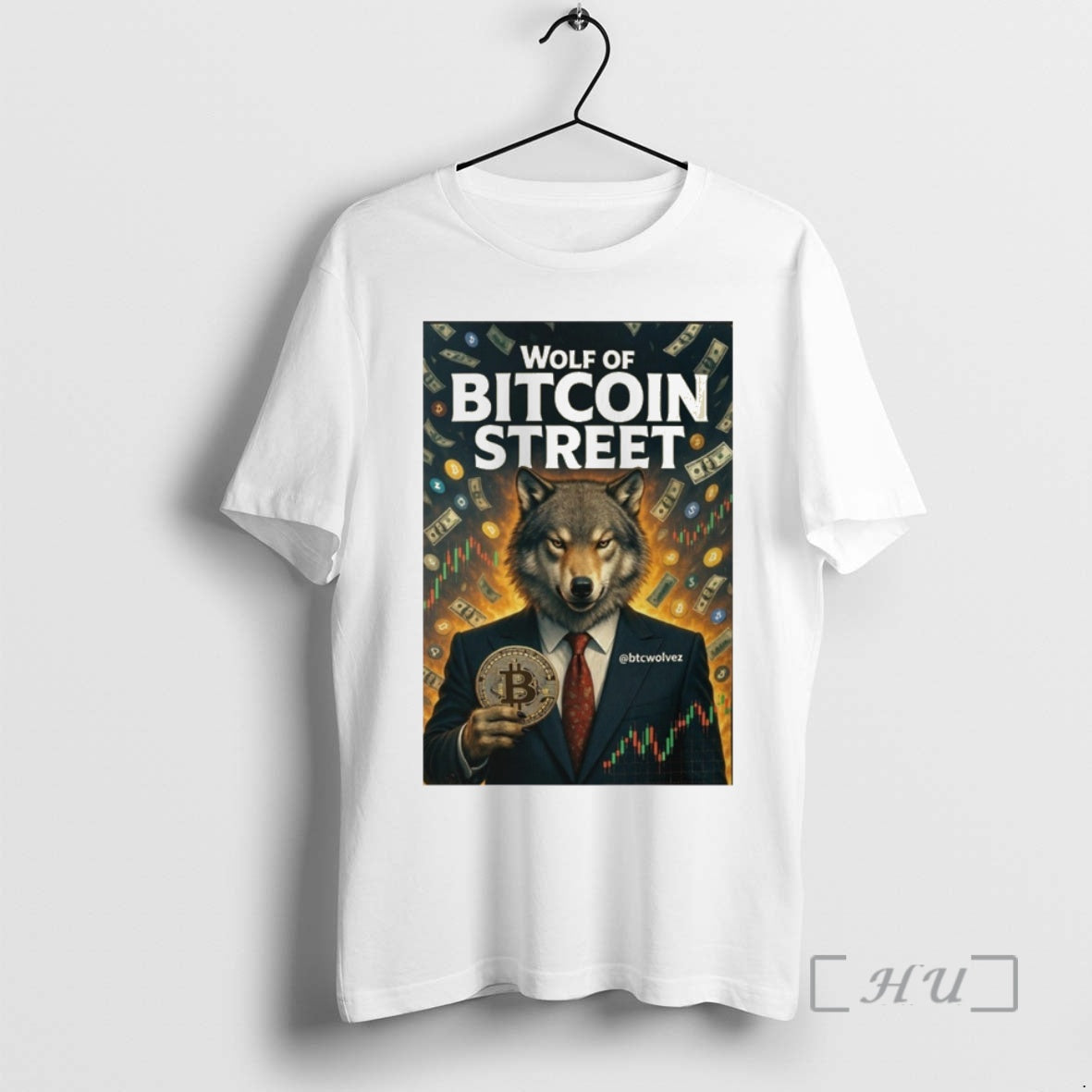 Officials Wolf Of Bitcoin Street Wolf Of Wall Street T-Shirts, Hoodie, Sweatshirt | PopFlextees.com