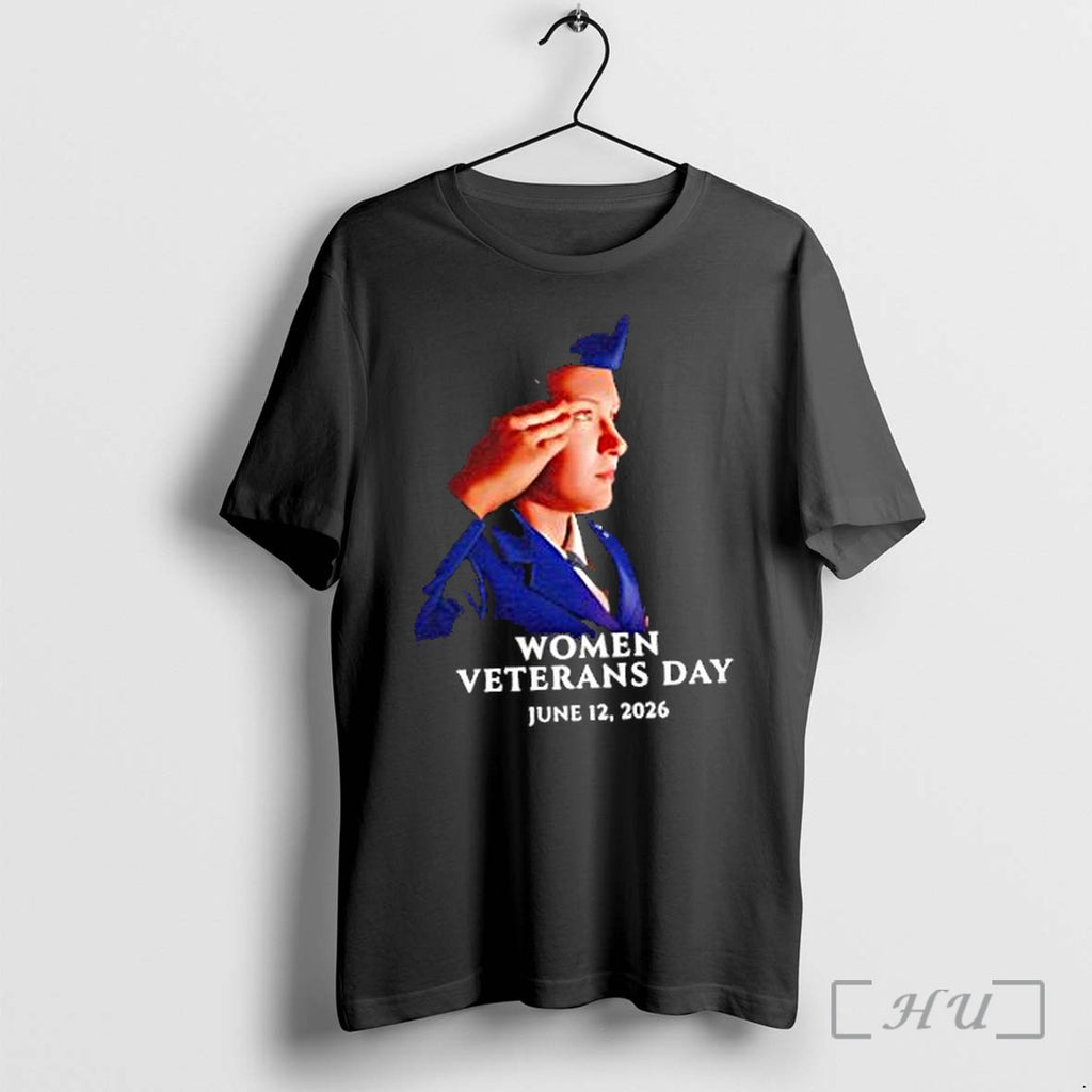 Officials Women Veterans Day June 12 2026 Salute Military Service Personnel Memorial Premium T Shirts