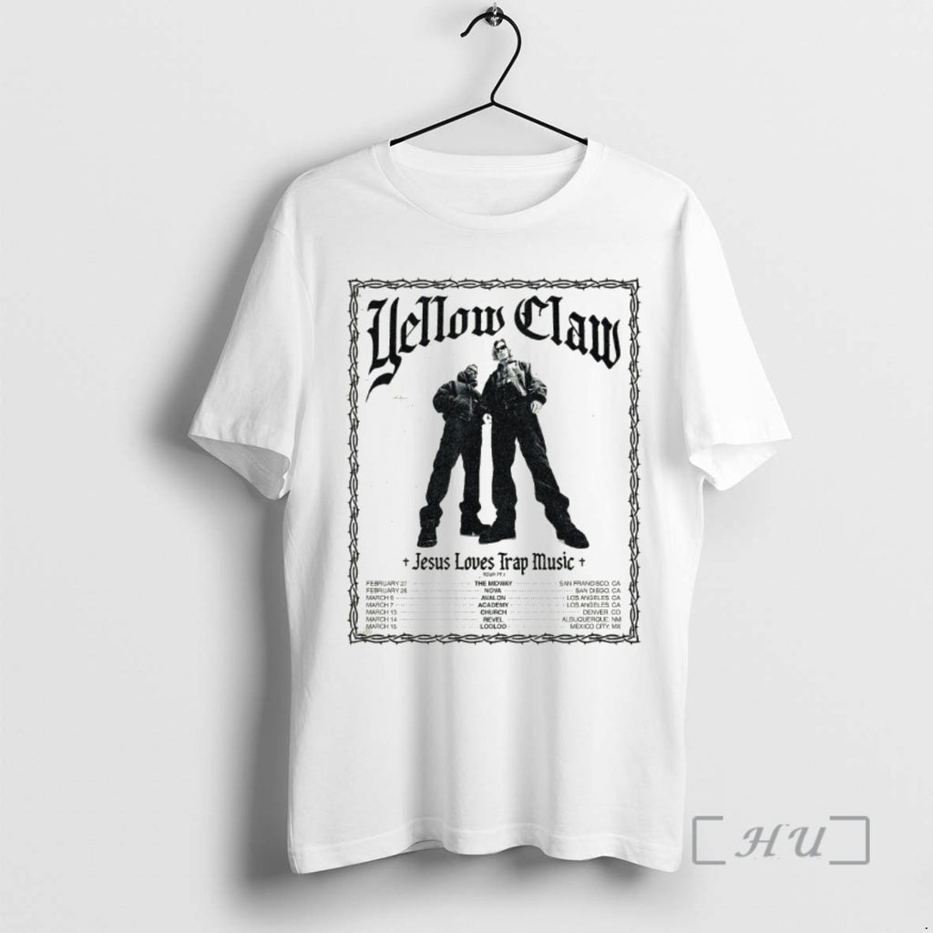 Officials Yellow Claw Jesus Loves Trap Music Tour 2026 T-Shirts, Hoodie, Sweatshirt | PopFlextees.com