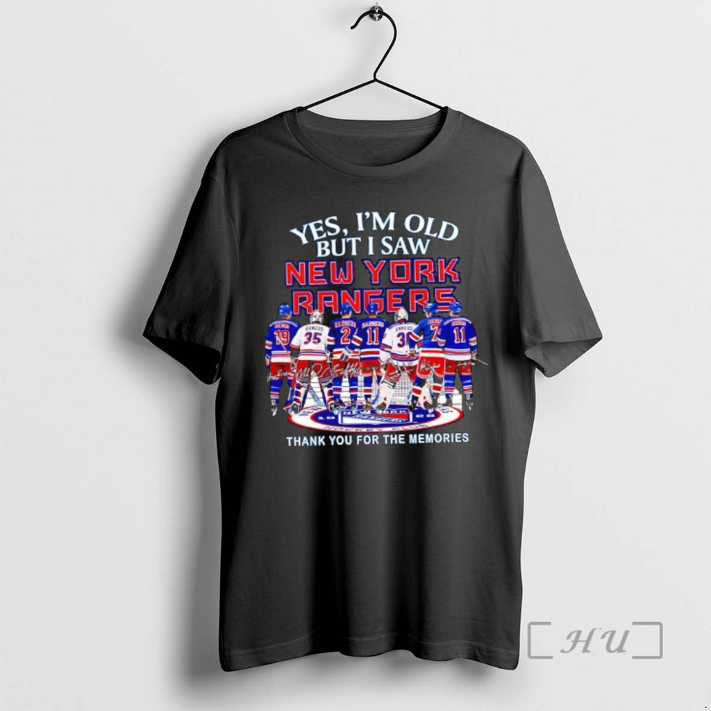 Officials Yes Im Old But I Saw New York Rangers Hockey Signatures Thank You For T-Shirts, Hoodie, Sweatshirt