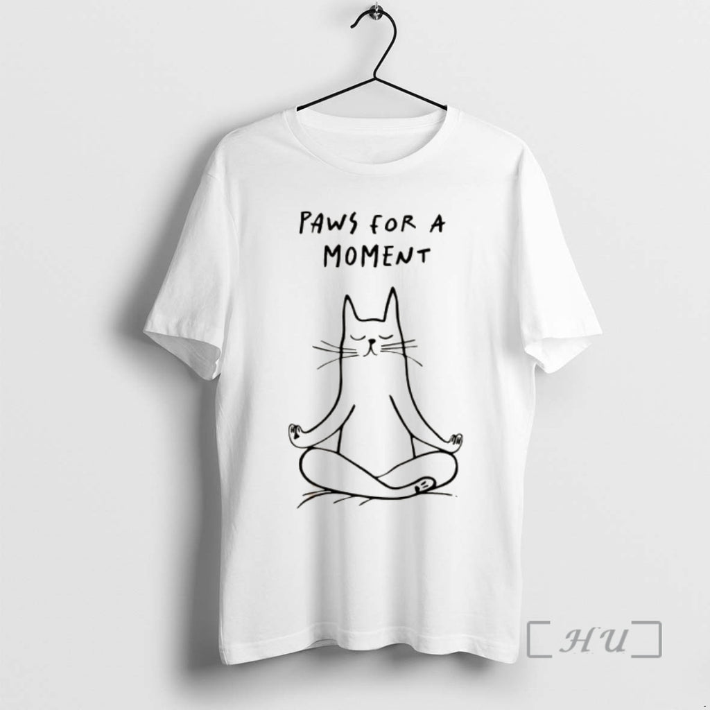 Officials Yoga Zen Cat Paws For A Moment T-Shirts, Hoodie, Sweatshirt | PopFlextees.com