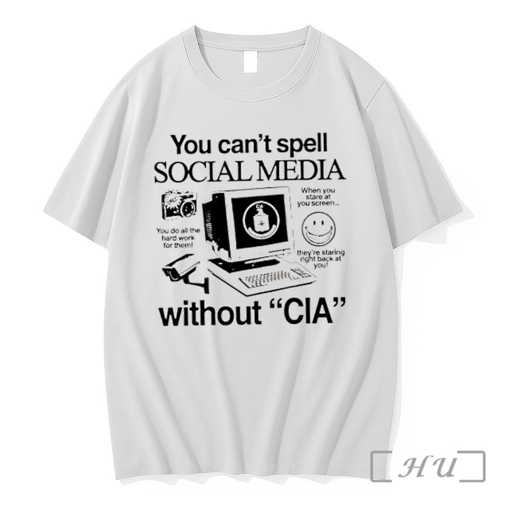 Officials You Cant Spell Social Media Without Cia Conspiracy Surveillance Theory Premium T Shirts Sweater