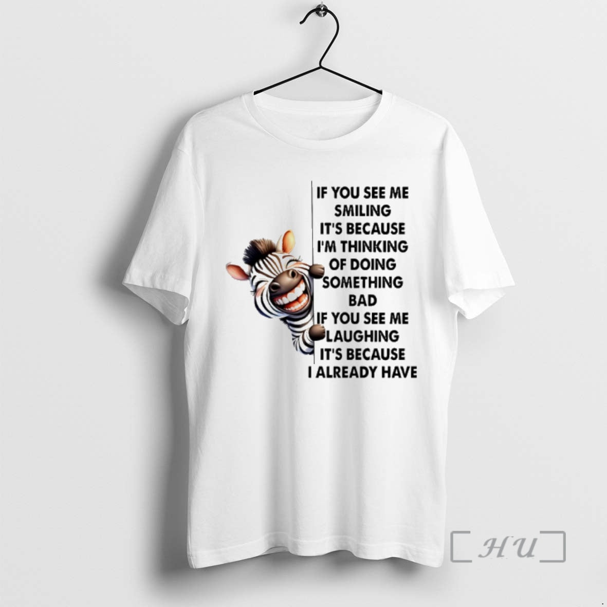 Officials Zebra If You See Me Smiling Its Because Im Thinking Of Doing Something Bad T-Shirts, Hoodie, Sweatshirt