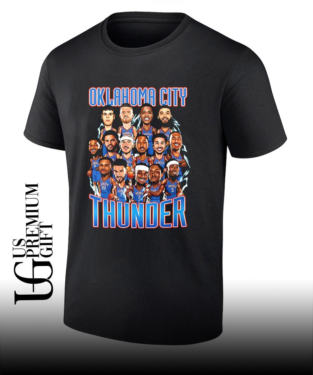 Oklahoma City Thunder 2026 NBA Playoffs caricatures shirt