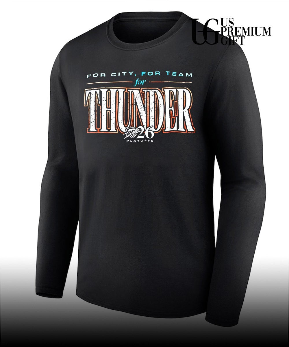 Oklahoma City Thunder for City for Team for Thunder 2026 NBA Playoffs shirt