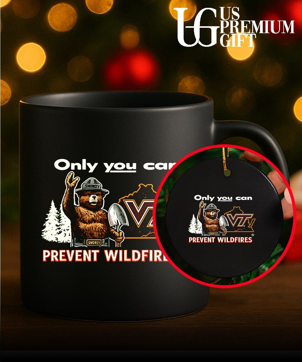 Only you can Prevent Wildfires Smokey x Virginia Tech shirt