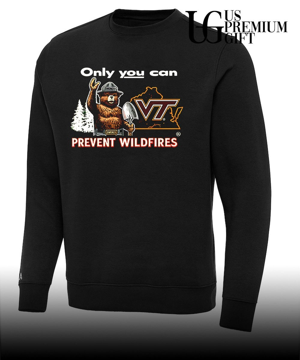 Only you can Prevent Wildfires Smokey x Virginia Tech shirt