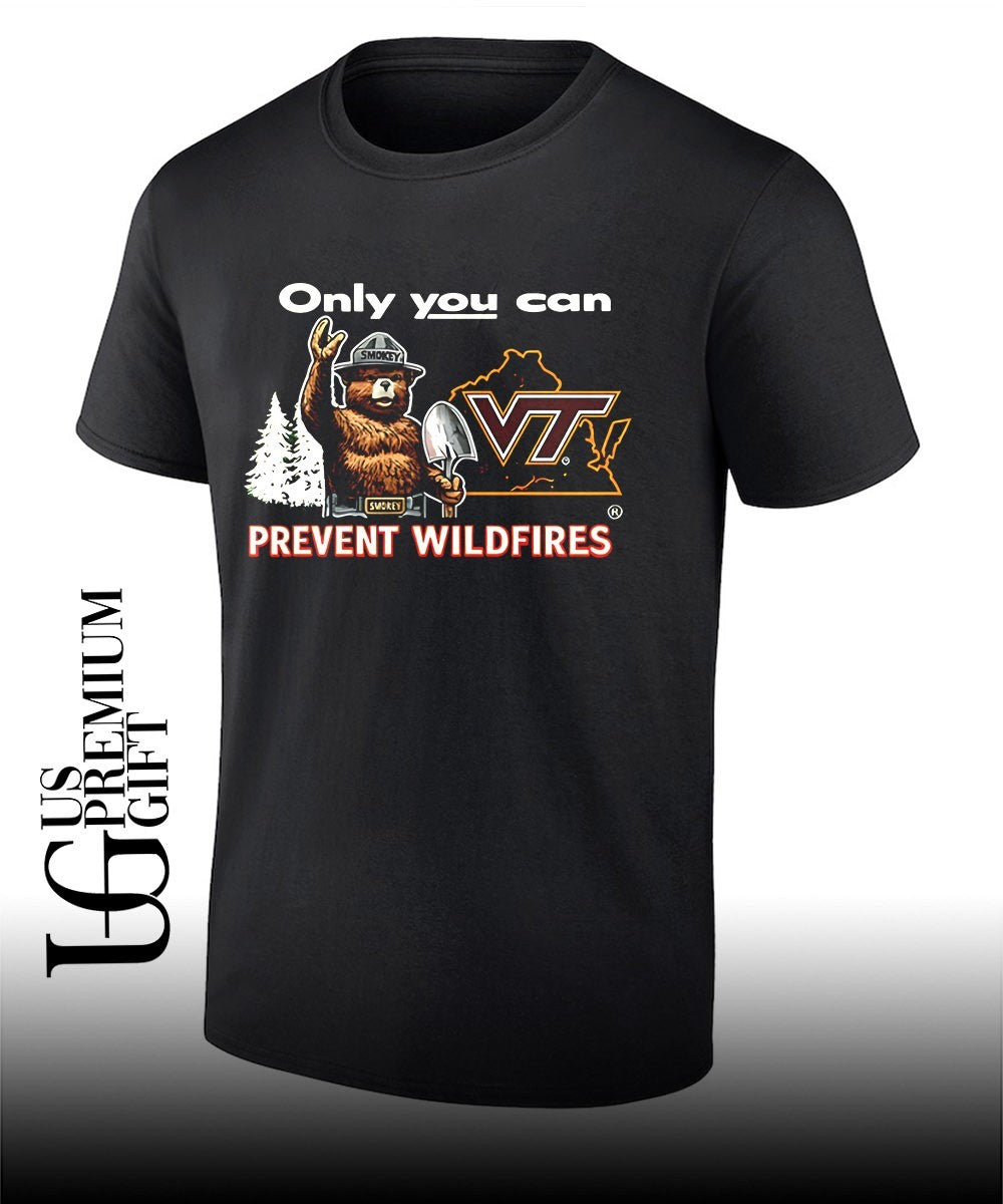 Only you can Prevent Wildfires Smokey x Virginia Tech shirt