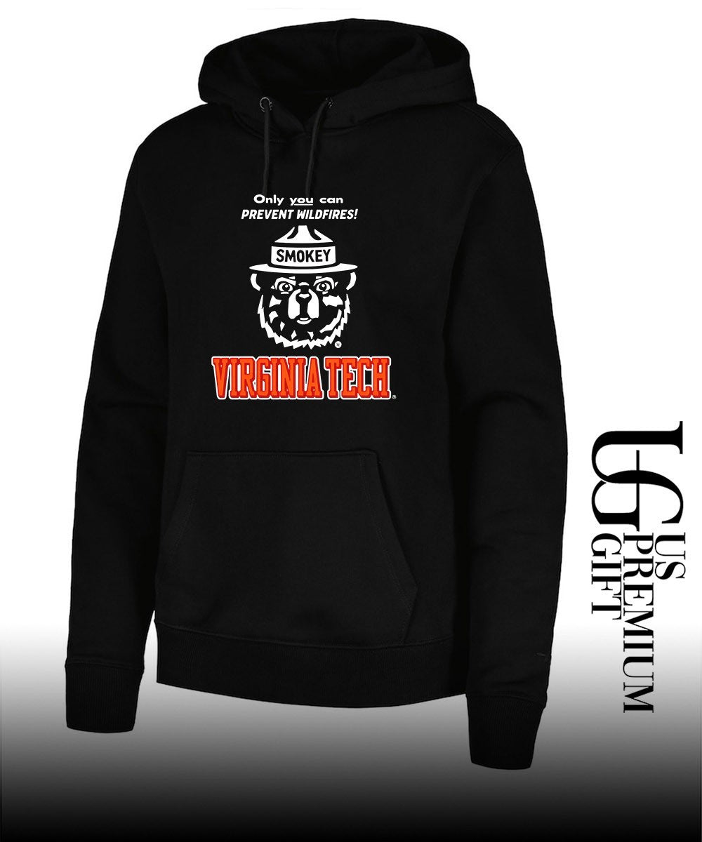 Only you can prevent wildfires Smokey x Virginia Tech Campus shirt