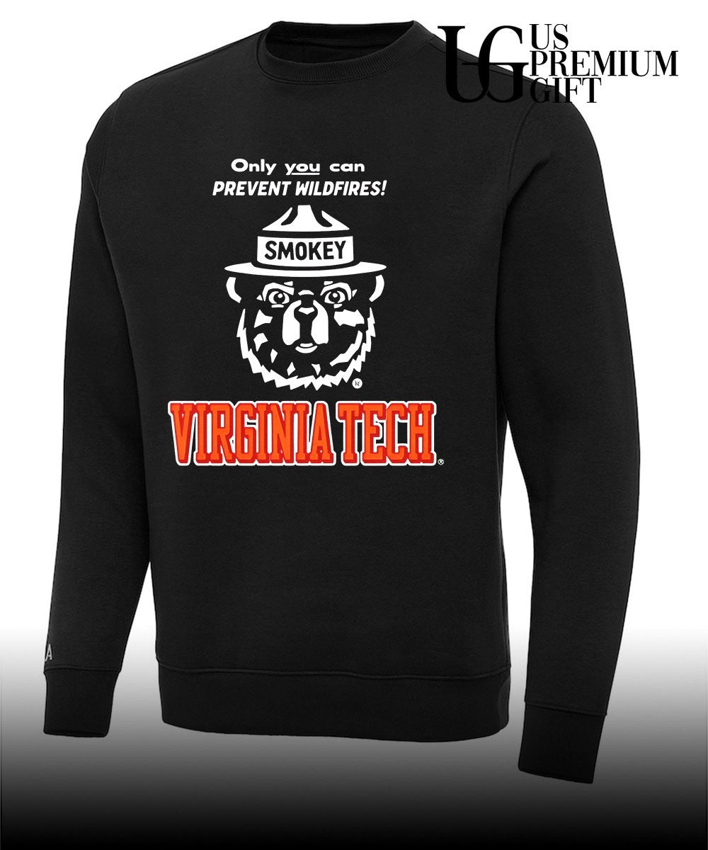 Only you can prevent wildfires Smokey x Virginia Tech Campus shirt