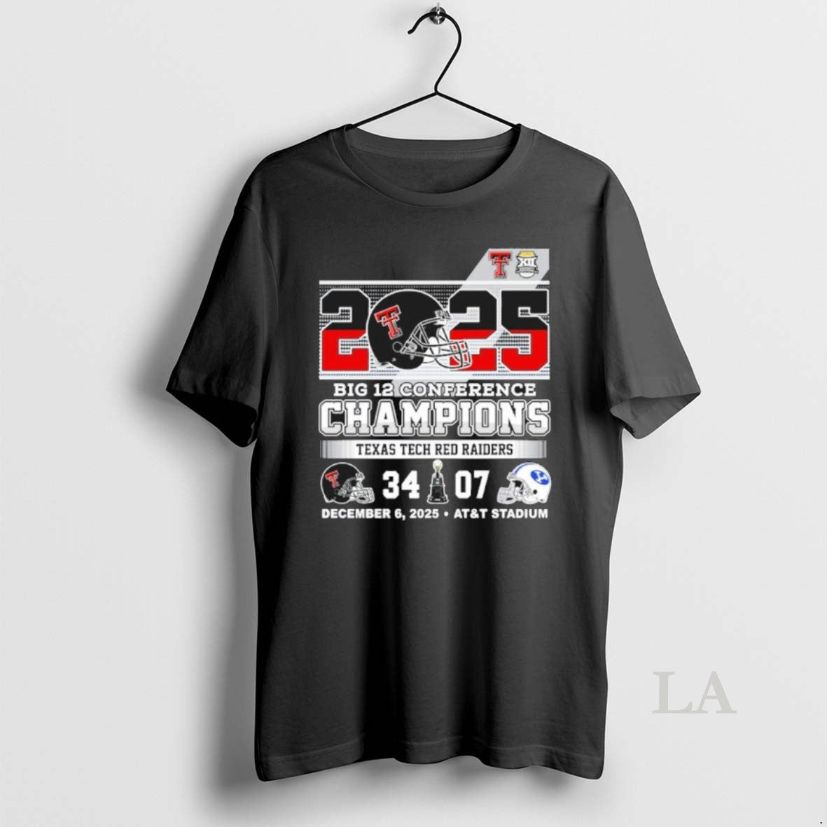 Original 2025 Big 12 Conference Champions Texas Tech 34 7 Byu Score T-Shirts, Hoodie, Sweatshirt | PopFlextees.com