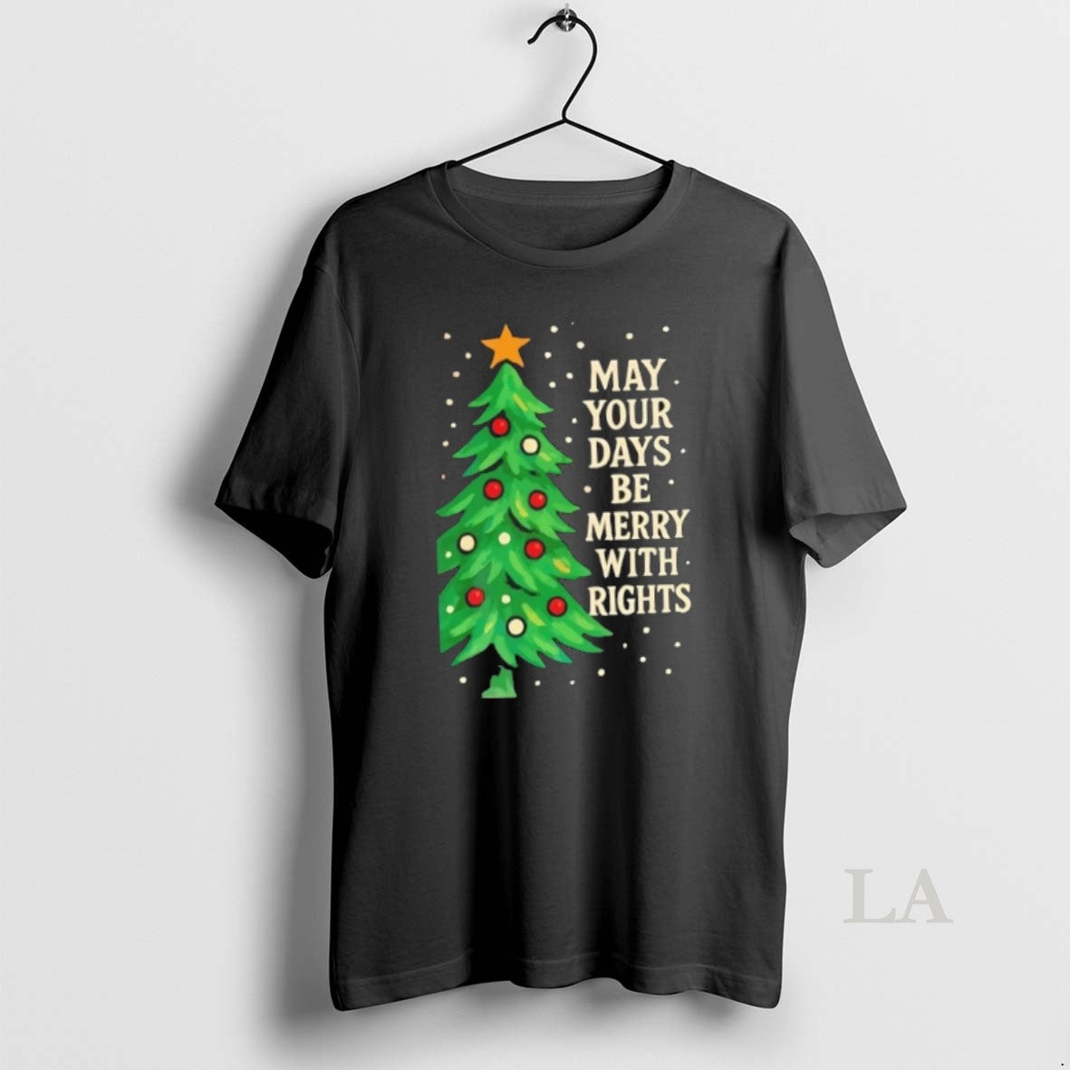 Original 2025 May Your Days Be Merry With Rights Christmas Tree T-Shirts, Hoodie, Sweatshirt | PopFlextees.com