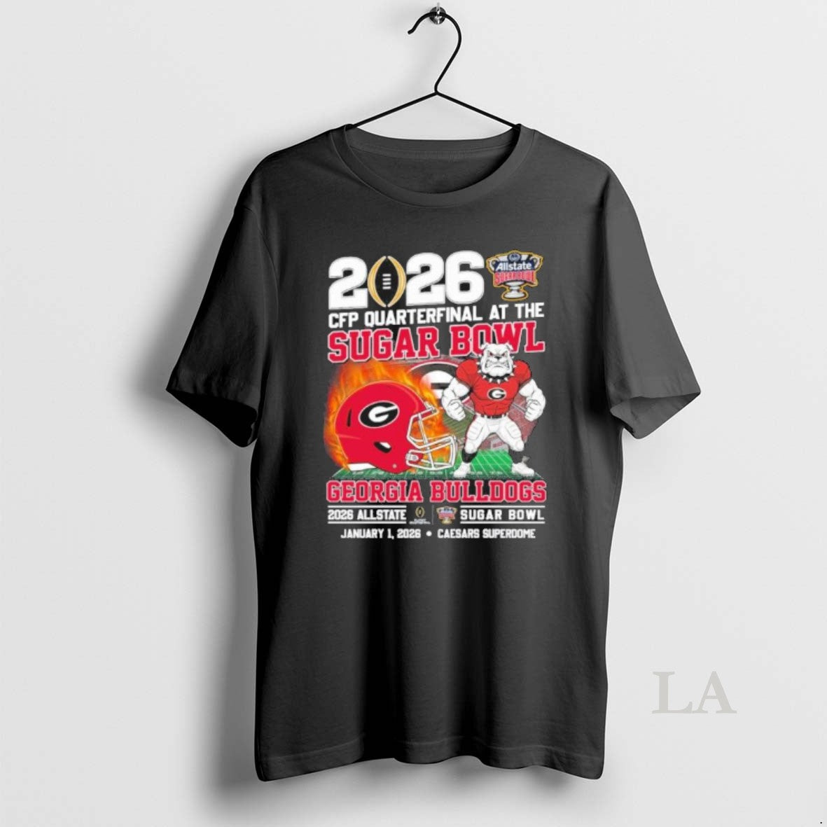 Original 2026 Cfp Quarterfinal At The Sugar Bowl Georgia Bulldogs Mascot T-Shirts, Hoodie, Sweatshirt | PopFlextees.com