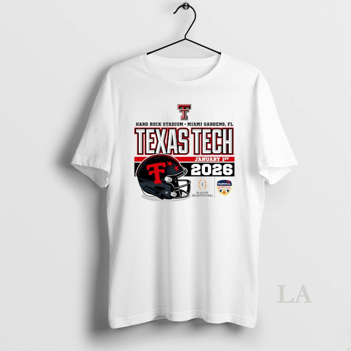 Original 2026 Cfp Quarterfinal Capital One Orange Bowl Texas Tech Red Raiders Helmet T-Shirts, Hoodie, Sweatshirt