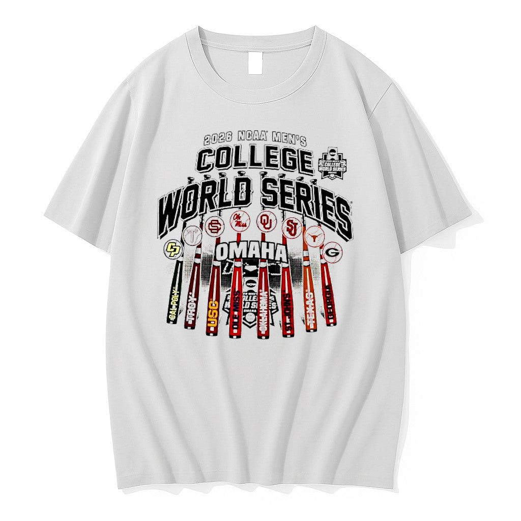 Original 2026 Ncaa Mens College World Series Omaha Baseball Bat Tshirts Jpg