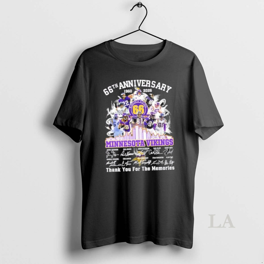 Original 66th Anniversary 1960 2026 Minnesota Vikings Justin Jefferson And Legends Thank You For The T-Shirts, Hoodie,...
