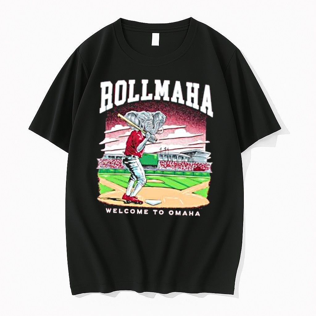 Original Alabama Crimson Tide Rollmaha Welcome To Omaha Tshirts Jpg
