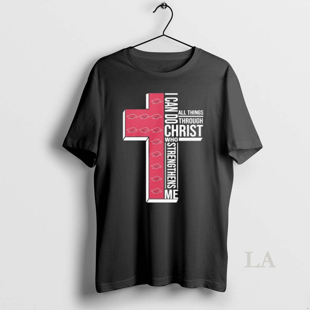Original Arkansas Basketball Logo I Can Do All Things Through Christ Who Strengthens Me T-Shirts, Hoodie, Sweatshirt
