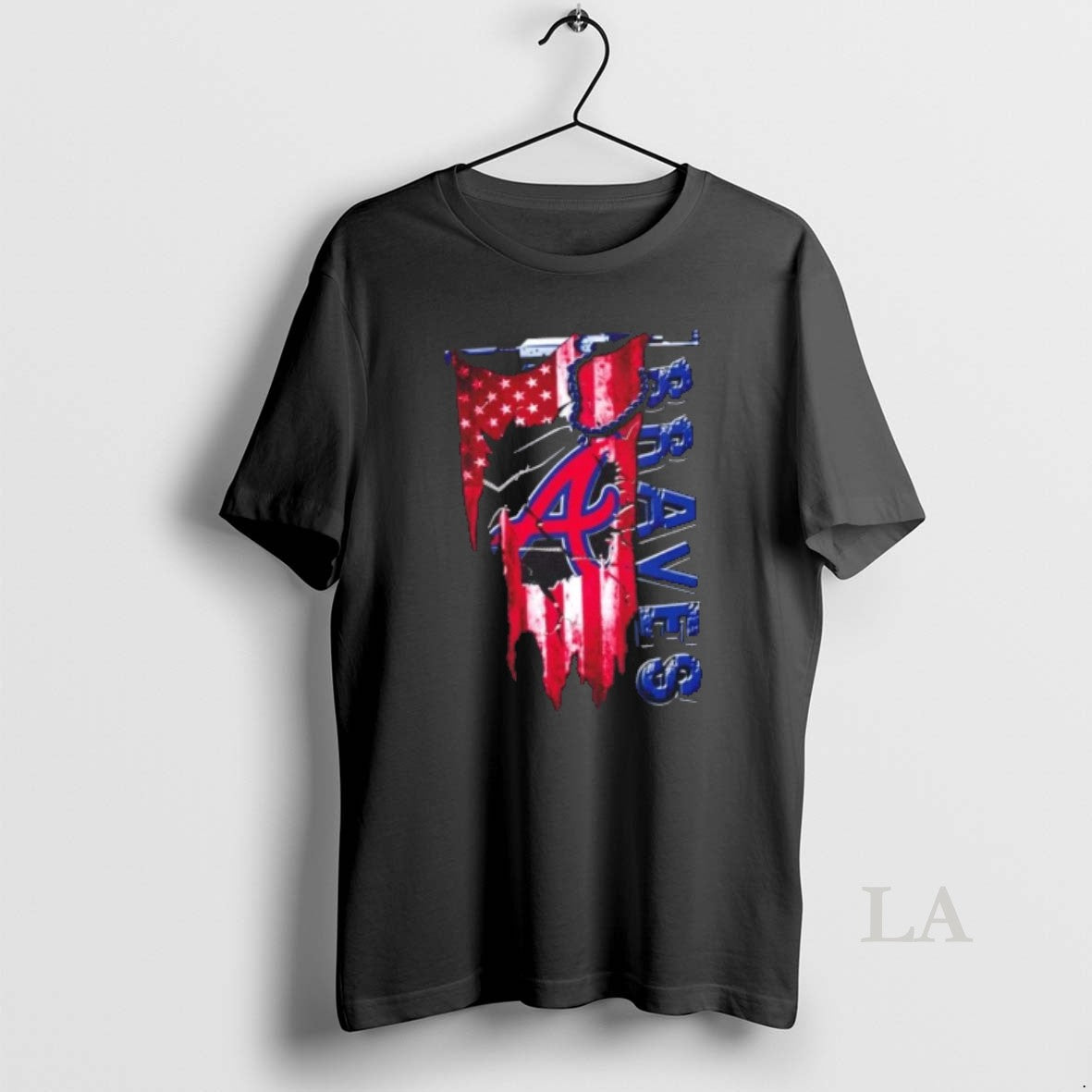 Original Atlanta Braves Baseball Shattered Usa Flag Rip Design T-Shirts, Hoodie, Sweatshirt | PopFlextees.com