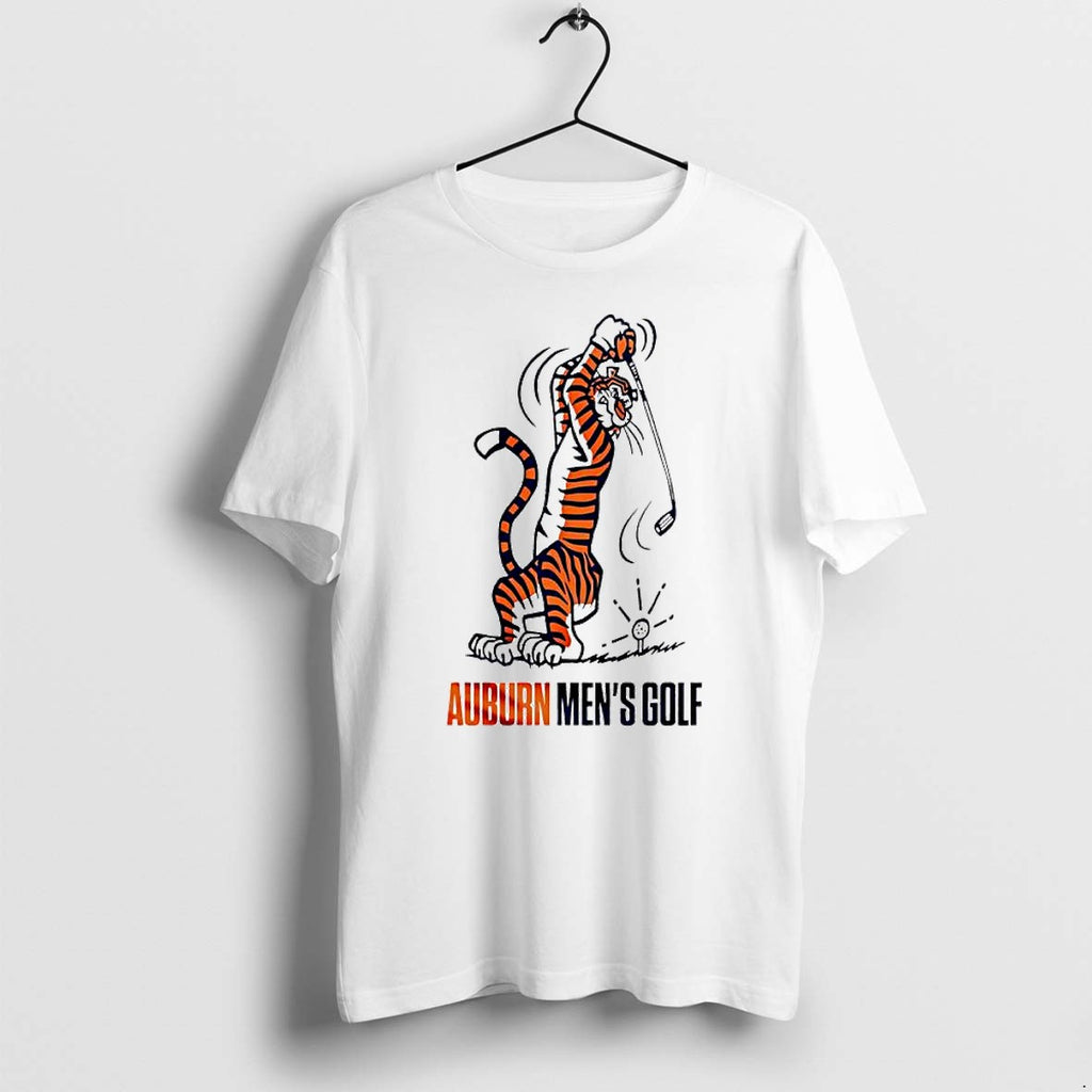 Original Auburn Tigers Ncaa Mens Golf Auburn Mens Golf Mascot Swinging Golf Club Tshirts