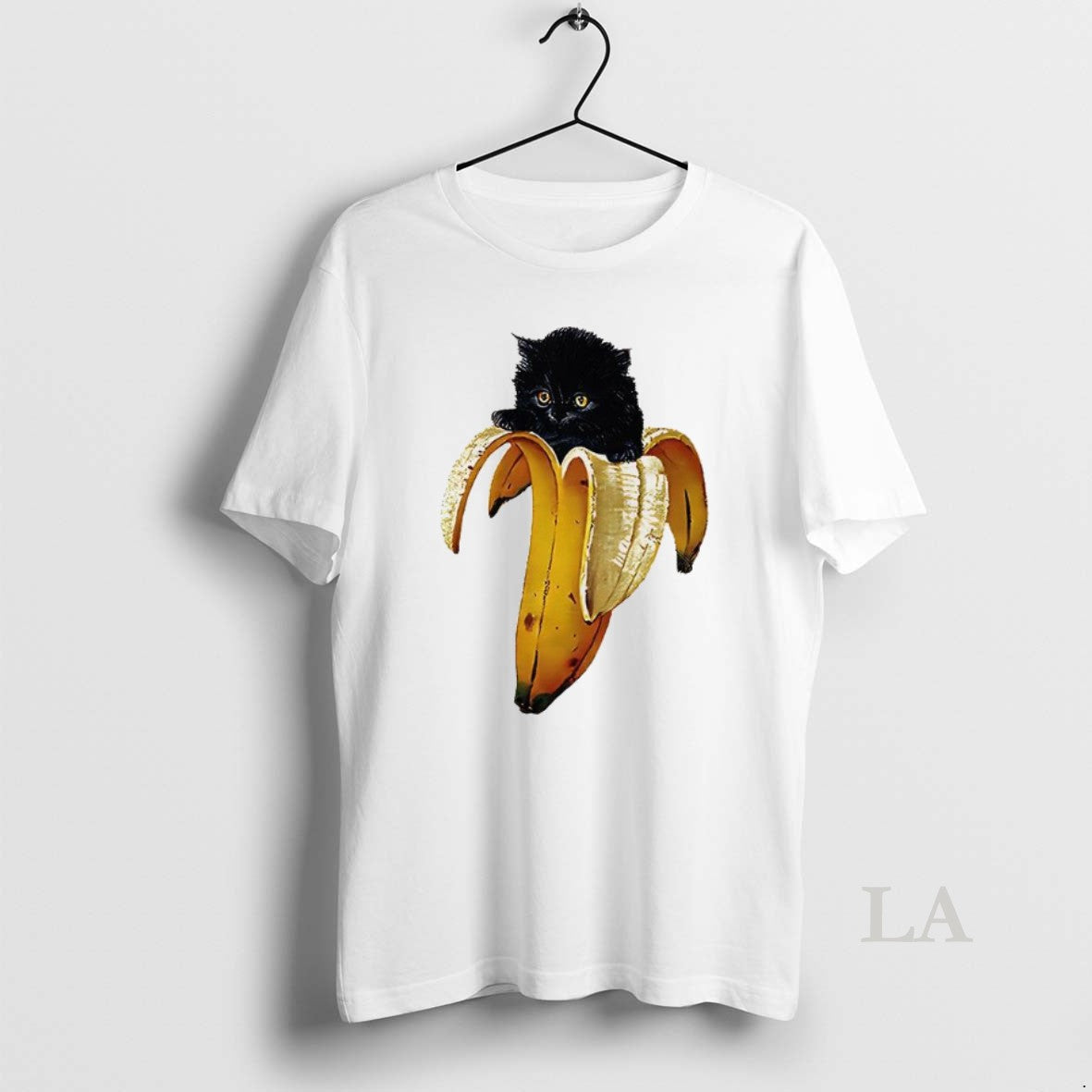 Original Banana Cat Meme Black Kitten T-Shirts, Hoodie, Sweatshirt | PopFlextees.com