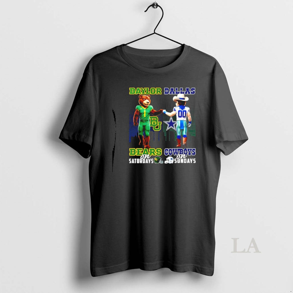 Original Baylor Bears On Saturdays Vs Dallas Cowboys On Sundays Mascot Skyline T-Shirts, Hoodie, Sweatshirt | PopFlextees.com