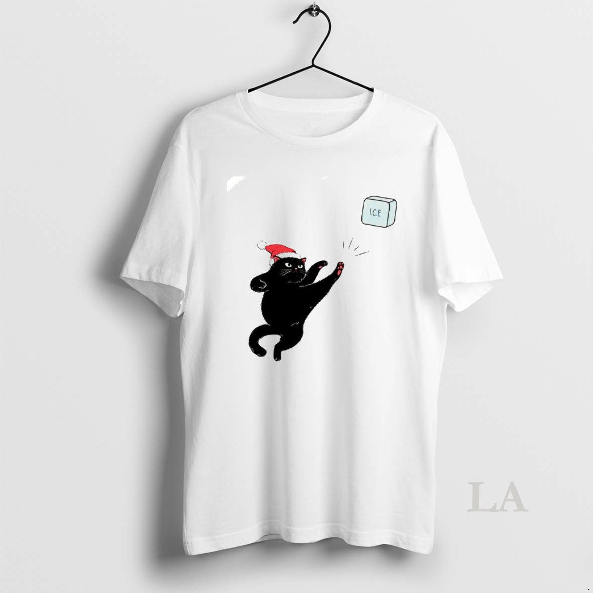 Original Black Cat Christmas Abolish Ice Fuck Ice Caricature T-Shirts, Hoodie, Sweatshirt | PopFlextees.com