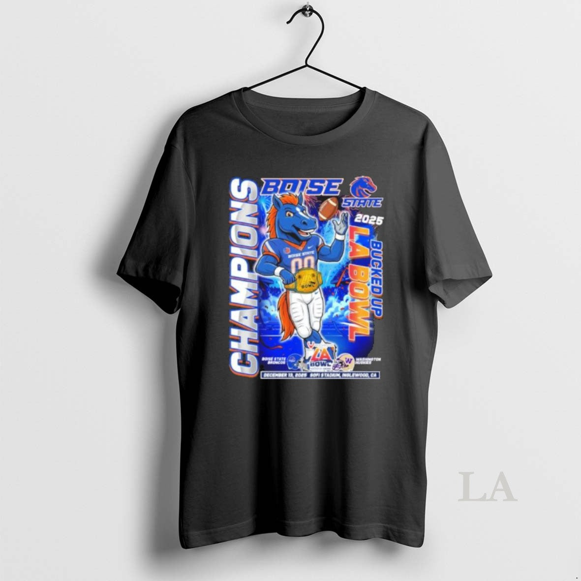 Original Boise State Broncos Mascot 2025 Bucked Up La Bowl Champions T-Shirts, Hoodie, Sweatshirt | PopFlextees.com