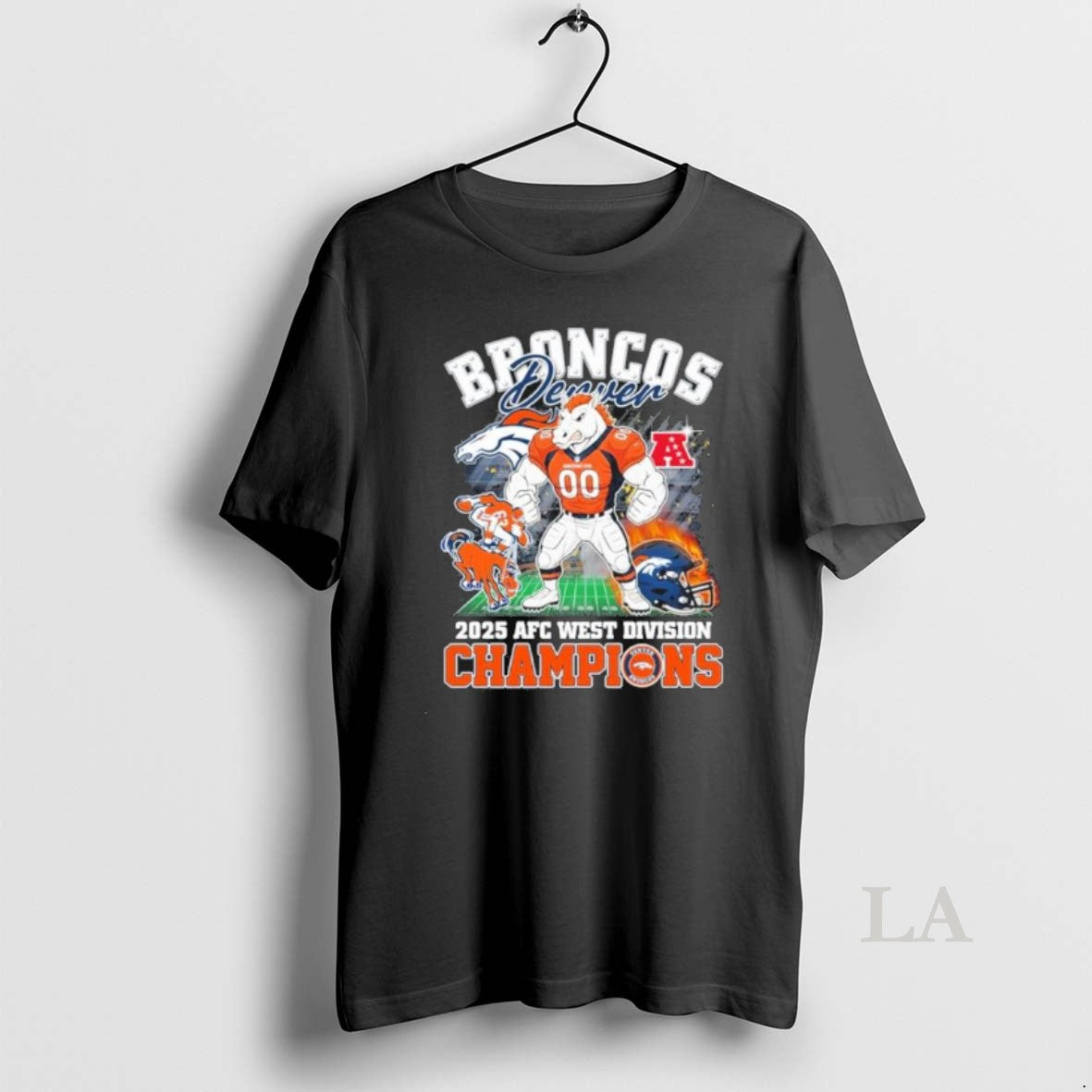 Original Broncos Mascot 2025 Afc West Champions T-Shirts, Hoodie, Sweatshirt | PopFlextees.com