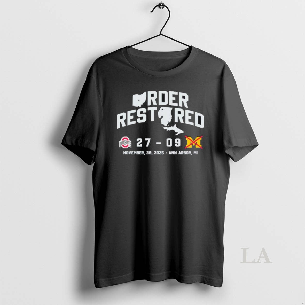 Original Buckeyes Order Restored 27 9 November 29 2025 T-Shirts, Hoodie, Sweatshirt | PopFlextees.com