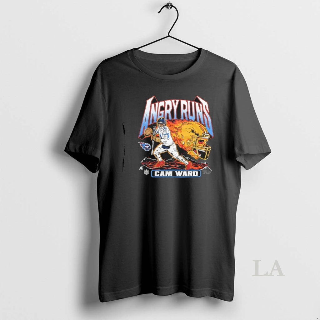 Original Cam Ward Tennessee Titans Angry Runs 2025 Skull Helmet T-Shirts, Hoodie, Sweatshirt | PopFlextees.com