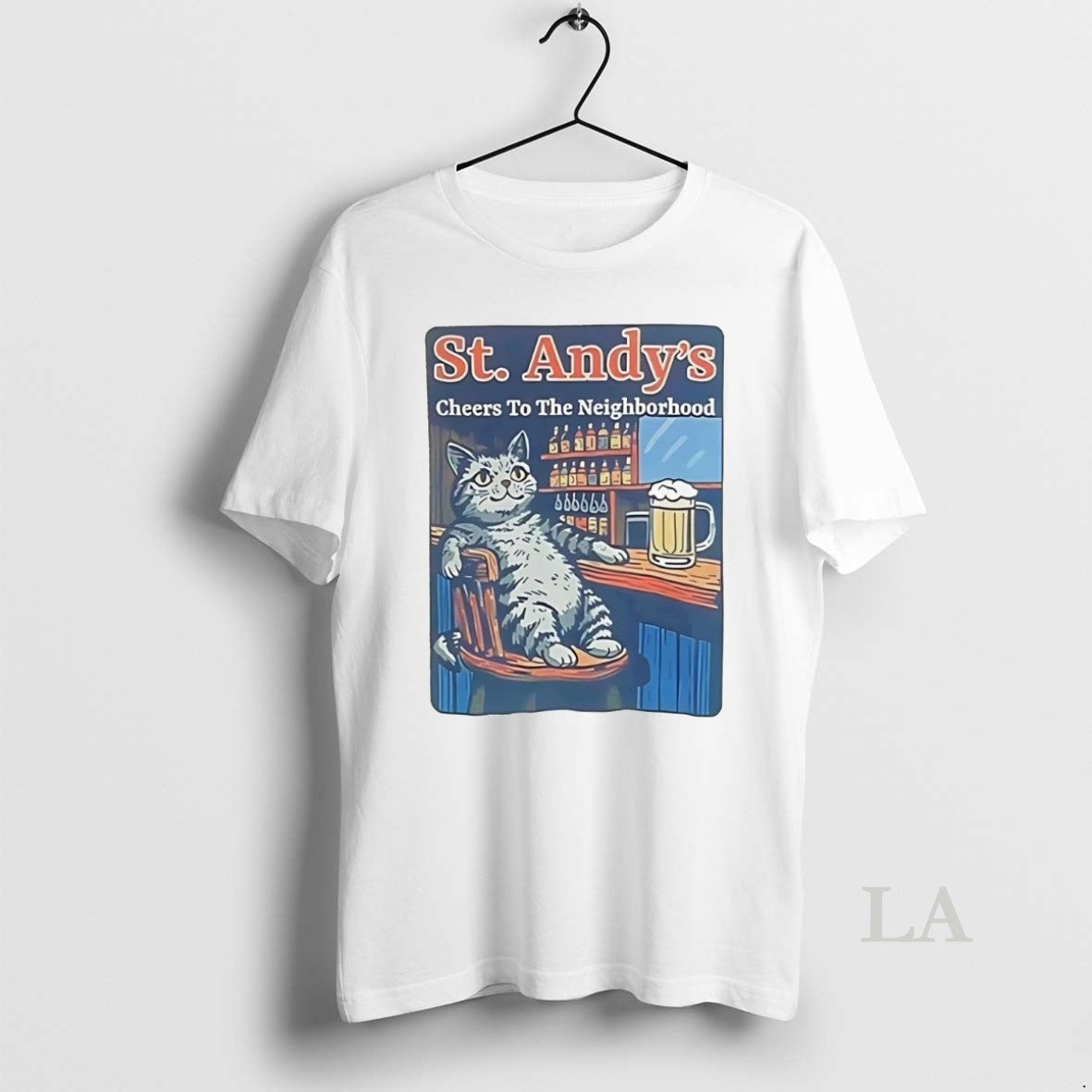 Original Cat St Andys Cheers To The Neighborhood T-Shirts, Hoodie, Sweatshirt | PopFlextees.com